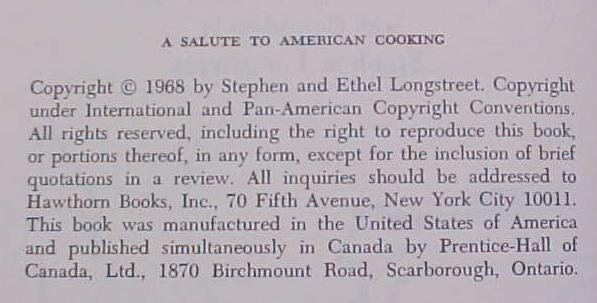 A Salute To American Cooking Cookbook