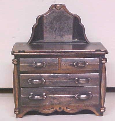 Durham Doll House Dresser 4 Drawer Diecast Metal