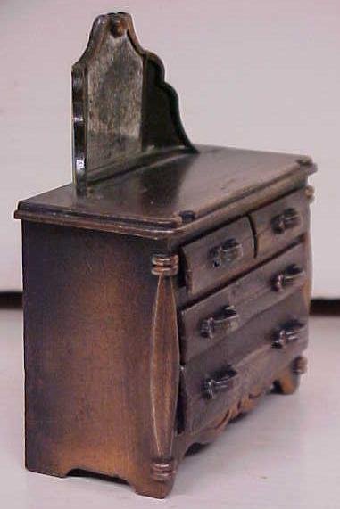 Durham Doll House Dresser 4 Drawer Diecast Metal