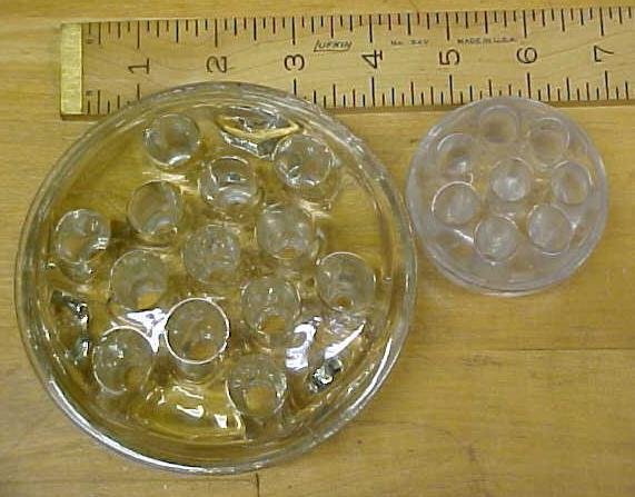 Flower Frog Group of 2 Different Sizes Glass