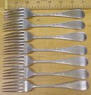Rogers Saratogo Angelo Dinner Forks 7 pcs. Silver Plate