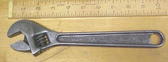 Barcalo Wrench Adjustable 10 inch Rare!