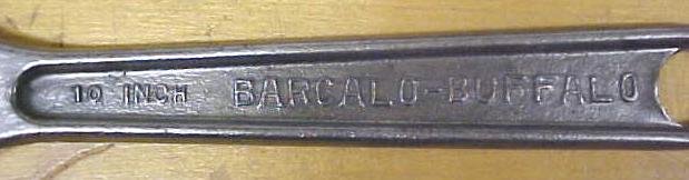 Barcalo Wrench Adjustable 10 inch Rare!
