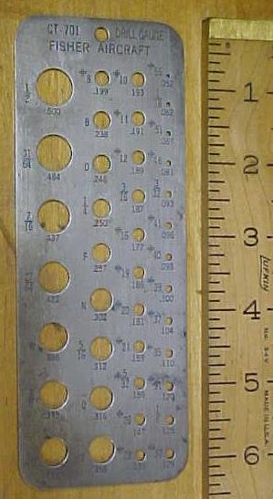 Fisher Drill Gauge CT-701 Number/Fraction