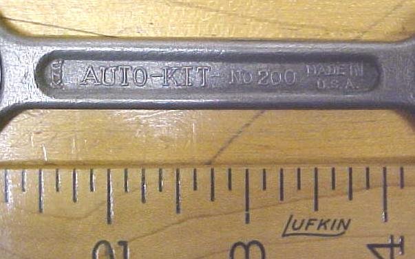 Auto-Kit Wrench Vanadium No. 200 Open End
