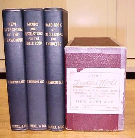 Hawkins Works Set Steam Engine, Boiler, Calculations Audel