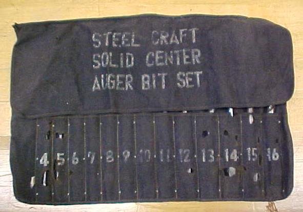 Steelcraft Brace Auger Bit Set & Roll