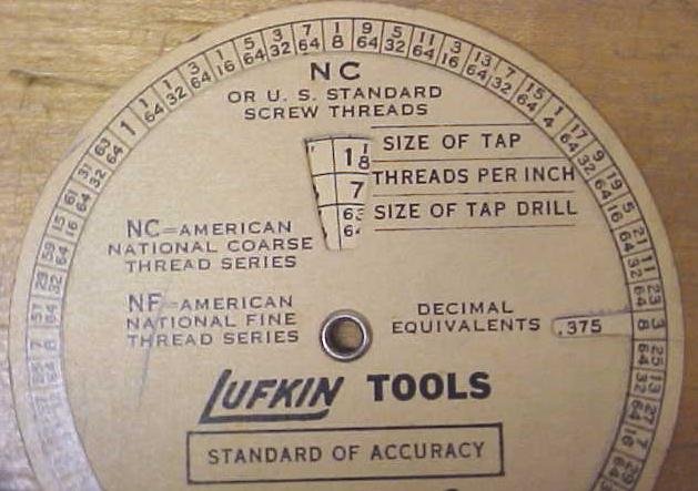 Lufkin Round Screw Thread Calculator 1935