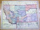 Antique Map Montana/Utah 1902 Crowell