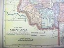 Antique Map Montana/Utah 1902 Crowell