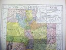 Antique Map Montana/Utah 1902 Crowell