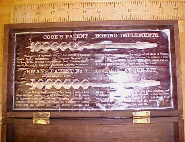 James Swan Brace Auger Bit Box w/Label
