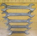 Indestro Wrench Open Ended Set of 5 Antique