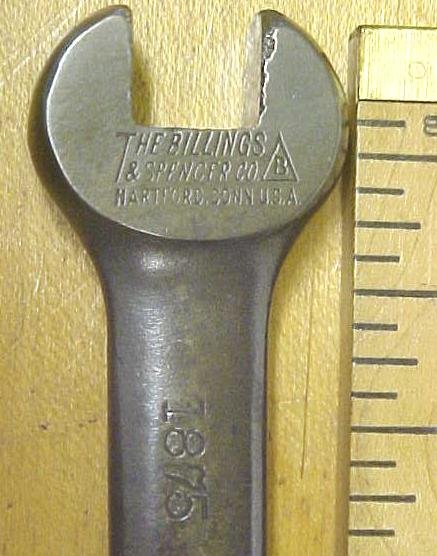 Billings Wrench 7/16 inch Tool Post Square Drive Lathe