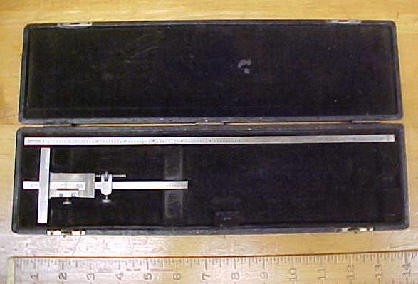 Brown & Sharpe Vernier Depth Gage No. 600 Gauge w/Case