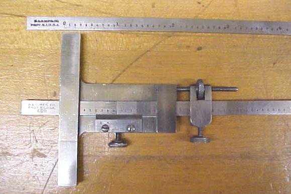 Brown & Sharpe Vernier Depth Gage No. 600 Gauge w/Case