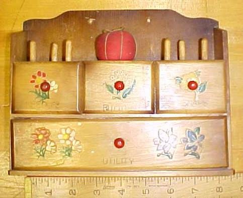 Sewing Notions Cabinet w/Drawers Vintage
