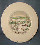 Atlas China Grandma Moses Out for the Christmas Tree dinner plate