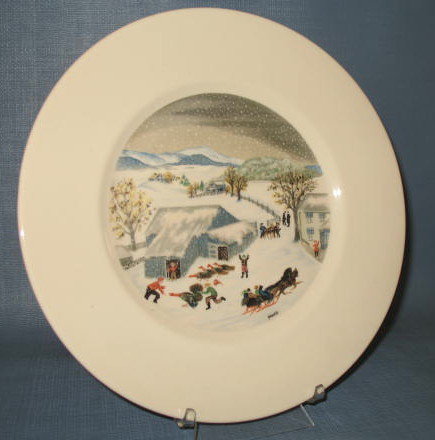 Atlas China Grandma Moses Catching the Thanksgiving Turkey dinner plate