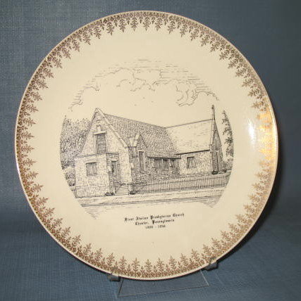 First Italian Presbyterian Church, Chester, Pennsylvania souvenir plate