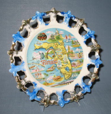 Vintage Florida souvenir plate