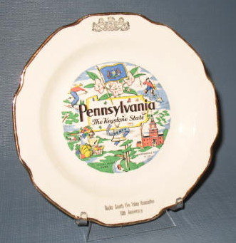 Bucks County Fire Police Association 10th Anniversary souvenir plate