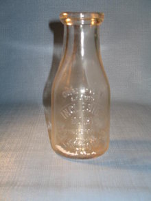 Ingleside Dairy, Catasauqua PA embossed pint milk bottle