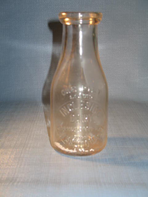 Ingleside Dairy, Catasauqua PA embossed pint milk bottle