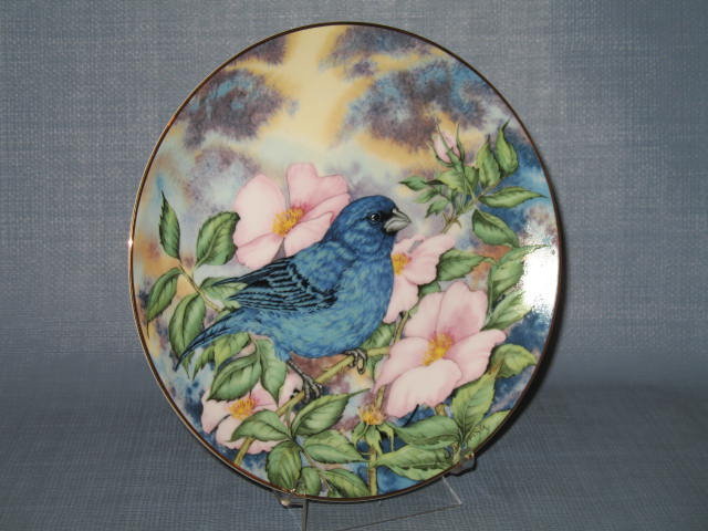 Royal Windsor Southern Living Gallery Songbirds of the South Indigo Bunting collector's plate