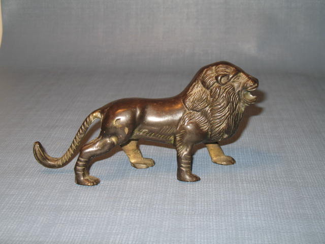 Brass lion figurine