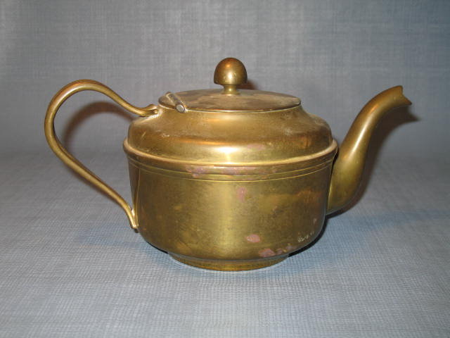 United States Navy officer's mess brass teapot