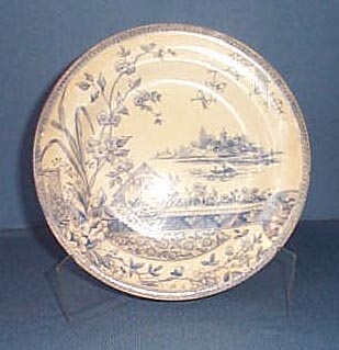Mysore blue transferware Staffordshire plate