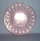 Jeannette Glass Floral Poinsettia Depression glass pink saucer