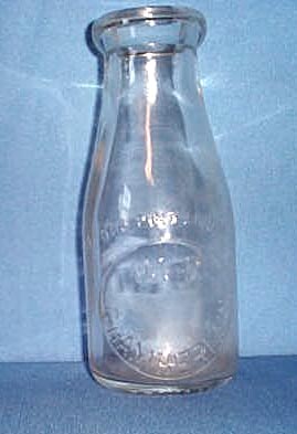 W. R. Chamberlain embossed pint milk bottle