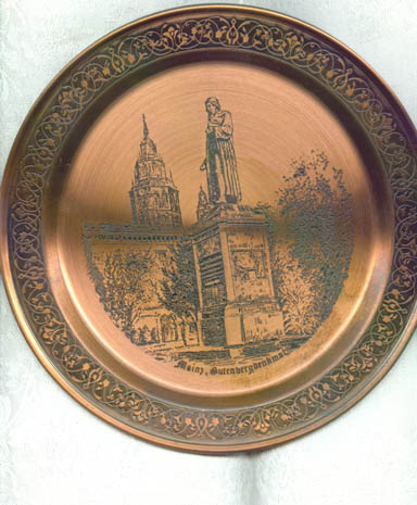 Mainzer Metallkunst Mainz, Gutenbergdenkmal copper plate