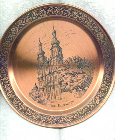 Mainzer Metallkunst Mainz, Peterskirche copper plate