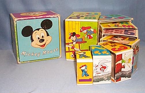 Walt Disney Productions Mickey Mouse nesting blocks