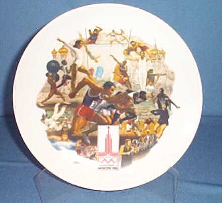 Official 1980 Olympic Summer Games Plate