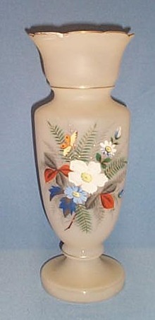 14 inch blown Bristol vase