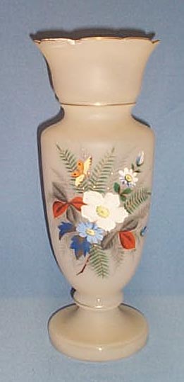 14 inch blown Bristol vase