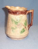 Decorated Majolica cream pitcher