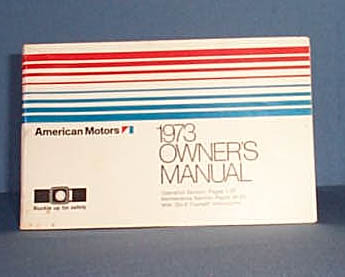 1973 American Motors Owner's Manual