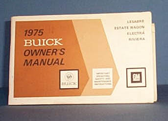 1975 Buick Owner's Manual