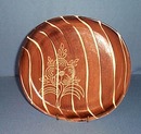 Purinton Brown Intaglio dinner plate