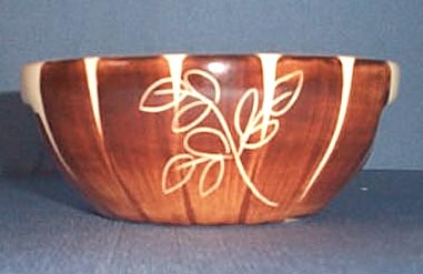 Purinton Brown Intaglio dessert bowl