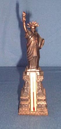 Cast metal Statue of Liberty Thermometer