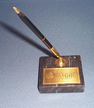 Apple Computer desk pen and holder set
