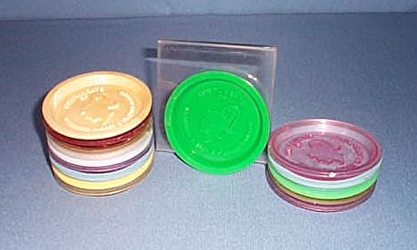 15 Vulcanized Rubber and Plastics Company plastic adverting coasters