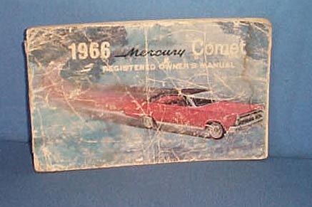 1966 Mercury Comet Registered Owner's Manual