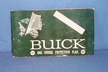 1965 Buick Owner Protection Plan booklet